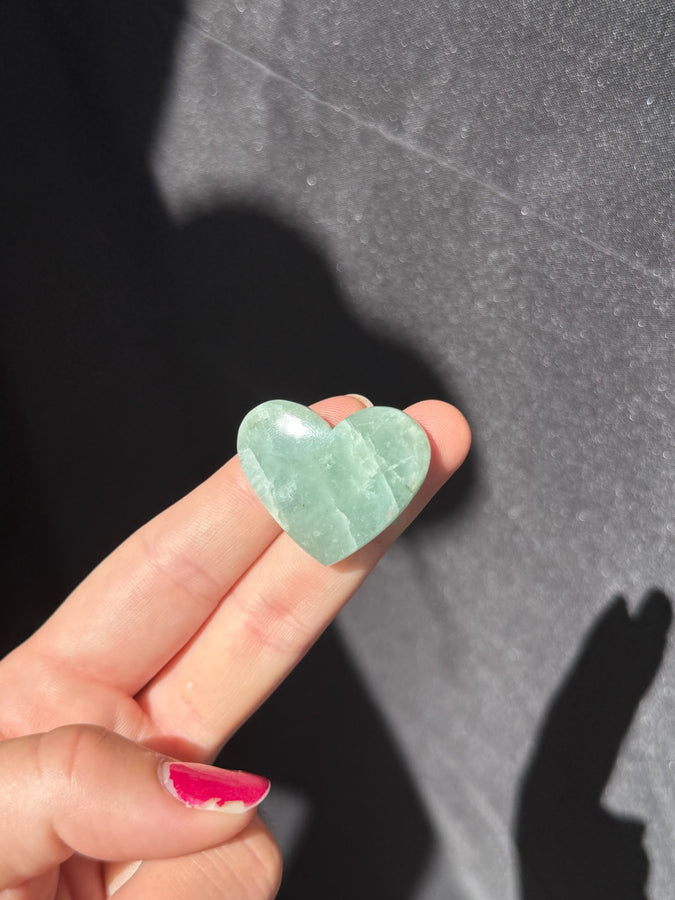 Aquamarine Heart Cab 20HY