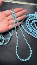 Load image into Gallery viewer, Preorder Larimar Sterling Clasp Beaded Necklace 6mm
