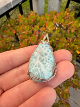 Load image into Gallery viewer, Larimar Teardrop Necklace 70PE