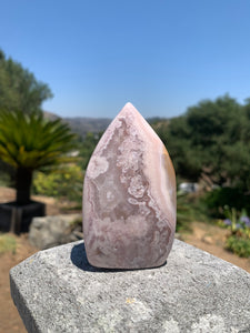 Pink Amethyst Druzy Flame
