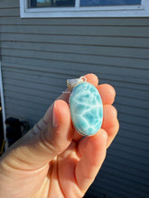 Load image into Gallery viewer, Larimar Oval Necklace 102LR