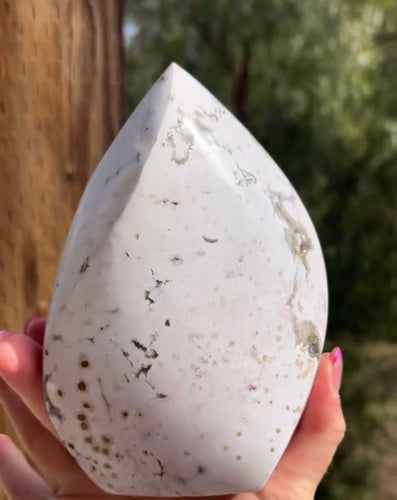Crystalized White Ocean Jasper