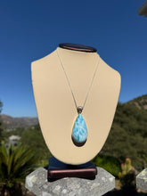 Load image into Gallery viewer, Larimar Teardrop Necklace 162TQ