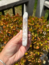 Load image into Gallery viewer, Pink Flower Agate Moon on Stand 35WE