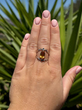 Load image into Gallery viewer, Citrine Eye Ring Size 8.5 50RC