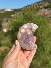 Load image into Gallery viewer, Pink Amethyst Moon With Stand 46PB
