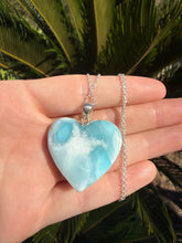 Load image into Gallery viewer, Larimar Heart Necklace 120KI