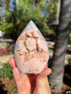 Pink Amethyst Flower Agate Flame**
