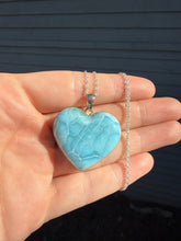 Load image into Gallery viewer, Larimar Heart Necklace 75PR