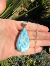 Load image into Gallery viewer, Larimar Teardrop Necklace 162TQ