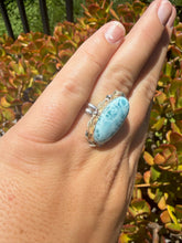 Load image into Gallery viewer, Larimar Ring Size 6.5+ Adjustable 55LL