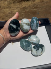 Load image into Gallery viewer, Moss Agate Palm Stone Intuitively Selected 18KP