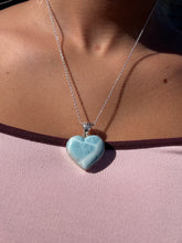 Load image into Gallery viewer, Larimar Heart Necklace 60TA