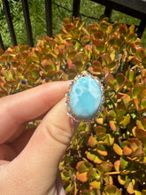 Load image into Gallery viewer, Larimar Ring Size 6+ Adjustable 50LM