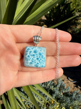 Load image into Gallery viewer, Larimar Square Necklace 78EL