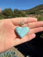 Load image into Gallery viewer, Larimar Heart Necklace 95TH