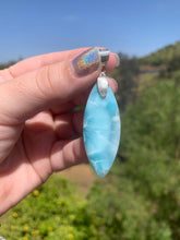 Load image into Gallery viewer, Larimar Marquis Sterling Silver Pendant