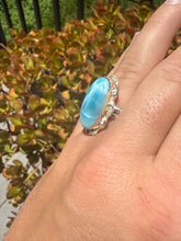 Load image into Gallery viewer, Larimar Ring Size 6+ Adjustable 50LI