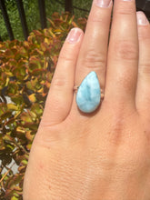 Load image into Gallery viewer, Larimar Ring Size 5.5+ Adjustable 38LH