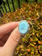 Load image into Gallery viewer, Larimar Ring Size 5.5+ Adjustable 50LN