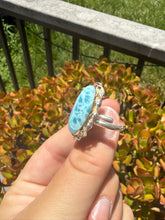 Load image into Gallery viewer, Larimar Ring Size 6.5+ Adjustable 55LL