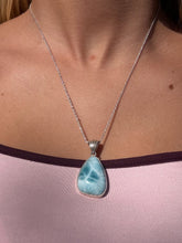 Load image into Gallery viewer, Larimar Teardrop Necklace 84NU