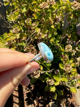 Load image into Gallery viewer, Larimar Ring Size 6+ Adjustable 45LA