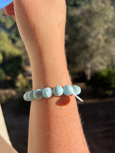 Load image into Gallery viewer, Larimar Beaded Bracelet 10mm