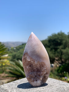 Pink Amethyst Druzy Flame