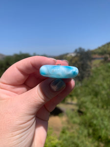 Larimar Heart Sterling Silver Pendant