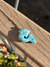 Load image into Gallery viewer, Larimar Dolphin Sterling Silver Pendant