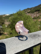 Pink Amethyst Moon With Stand 46PB