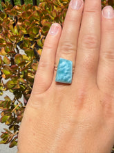 Load image into Gallery viewer, Larimar Ring Size 6+ Adjustable 45LD