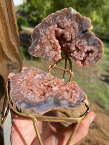 Pink Amethyst Botryoidal Druzy Geode Jewelry Box