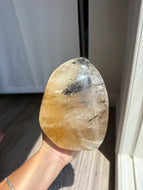Citrine Black Tourmaline Flame with Hematoid 500RS