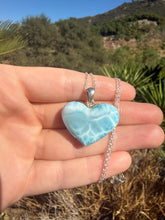 Load image into Gallery viewer, Larimar Heart Necklace 84H