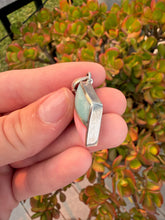 Load image into Gallery viewer, Half Larimar Half Pink Conch Shell Necklace 85TA