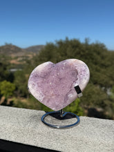 Load image into Gallery viewer, Pink Lavender Amethyst Heart With Stand 140GH