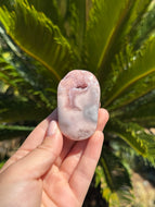 Pink Amethyst Palm Stone 28BQ