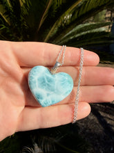 Load image into Gallery viewer, Larimar Heart Necklace 84CW