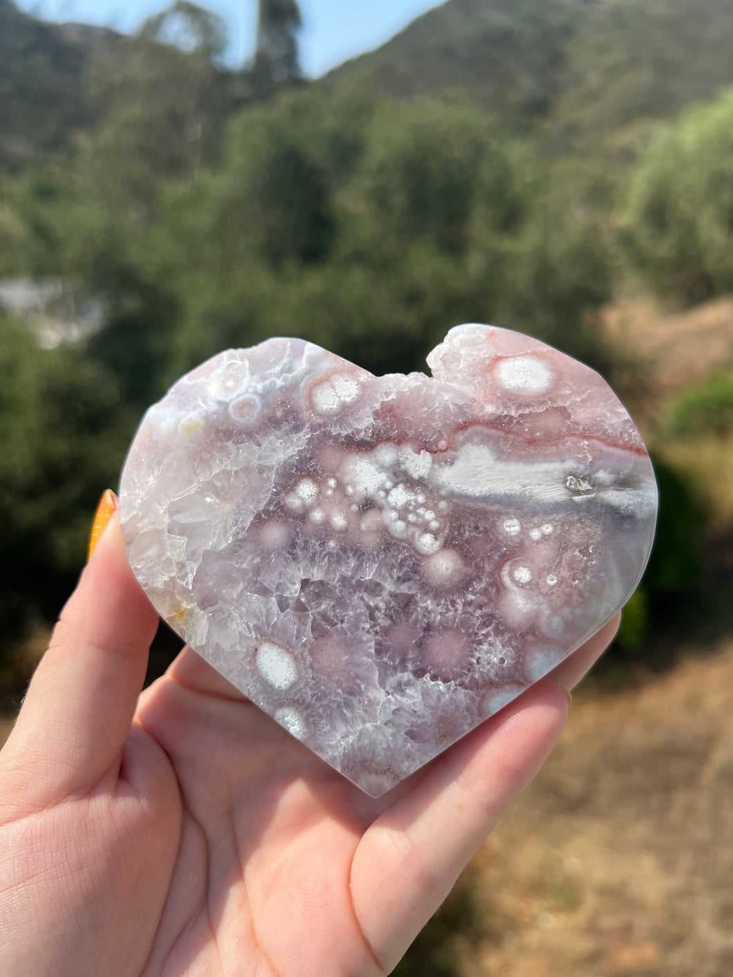 Lavender Pink Amethyst Heart