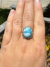 Load image into Gallery viewer, Larimar Ring Size 8.5 45LB