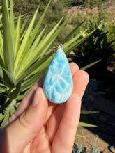 Load image into Gallery viewer, Larimar Teardrop Necklace 162TQ