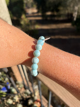 Load image into Gallery viewer, Larimar Beaded Bracelet 10mm