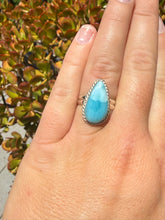 Load image into Gallery viewer, Larimar Ring Size 6+ Adjustable 38LE