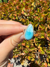 Load image into Gallery viewer, Larimar Ring Size 6+ Adjustable 38LE
