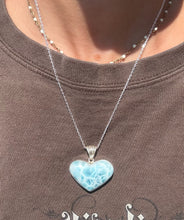 Load image into Gallery viewer, Larimar Heart Necklace 102T
