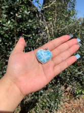 Load image into Gallery viewer, Larimar Heart Pendant
