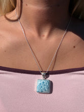 Load image into Gallery viewer, Larimar Square Necklace 78EL