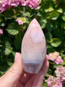 Pink Amethyst Druzy Flame